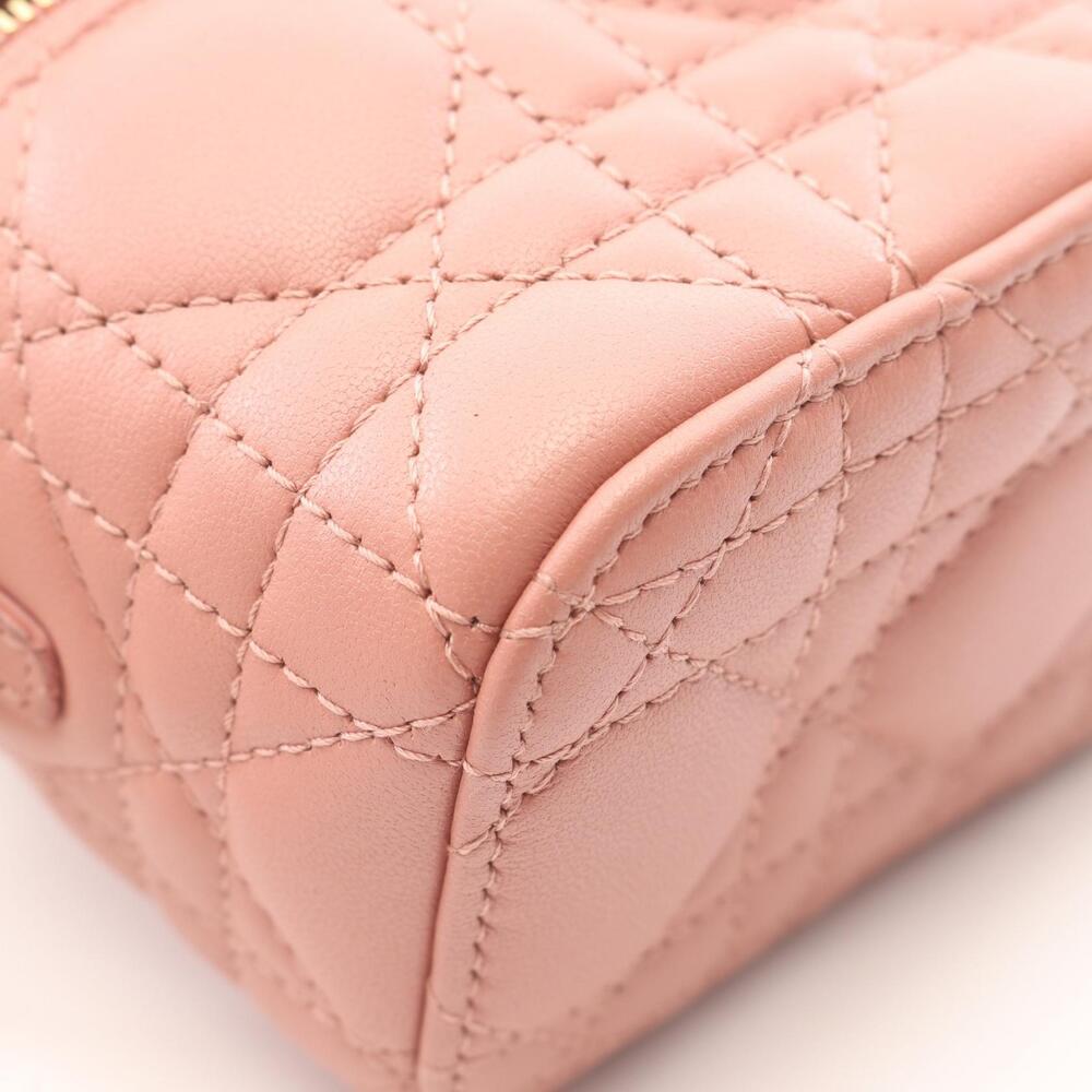 Dior Lady Vanity Cannage Handbag Leather Pink - Picture 7 of 8